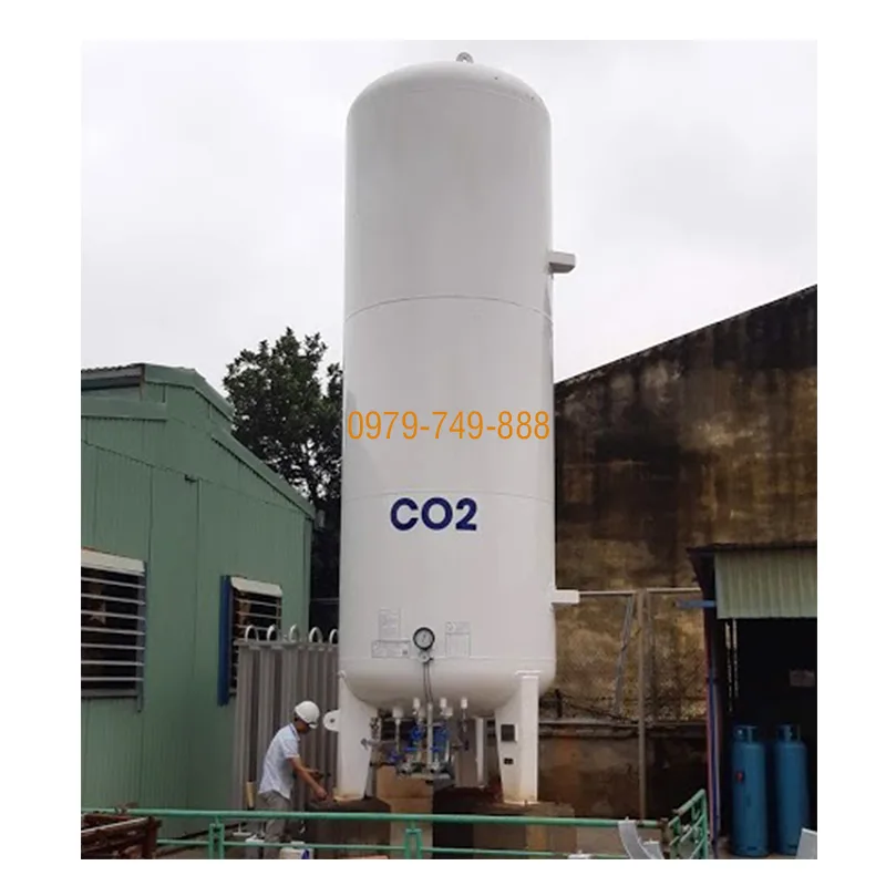 Bồn 15m3 (2.16Mpa) chứa CO2 lỏng, kiểu đứng